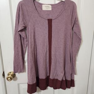 Puella Women's Lavender and Maroon Tunic Size Small